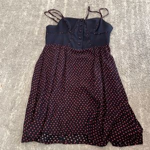 Bycorpus size 2 mini dress corset dot red navy